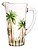Jarra Cristal de Chumbo Palm Tree Handpaint 1,2 Litros Wolff - Imagem 1