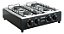 Fogão Cooktop Asiatico A Gás Em Inox 4 Bocas Braslar - Imagem 2