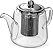 Bule Para Chá Vidro Borossilicato Com Infusor 600 ml Uso em Fogo - Imagem 1