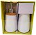 Conjunto Para Banheiro Branco Com Bambu 2 Peças Lavabo e Porta Escova - Mimo - Imagem 4