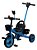 Triciclo Infantil 2 Em 1 Com Empurrador E Pedal 3 Rodas Azul Com Cestinho Importway Bw311 - Imagem 1