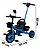Triciclo Infantil 2 Em 1 Com Empurrador E Pedal 3 Rodas Azul Com Cestinho Importway Bw311 - Imagem 2