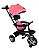 Triciclo Infantil 2 Em 1 Com Pedais Capota Reclinável Com Empurrador Rosa - Imagem 1