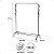 Arara Closet Cabideiro Com 1 Prateleira De Aço 110cm X150cm Expositor De Roupas De Chao Com Ganchos - Imagem 6