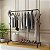 Arara Closet Cabideiro Com 1 Prateleira De Aço 110cm X150cm Expositor De Roupas De Chao Com Ganchos - Imagem 1