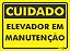 Placa Sinalização Pvc 15x20 - Elevador em Manut. - Imagem 1