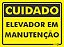 Placa Sinalização Pvc 15x20 - Elevador em Manut. - Imagem 1