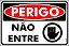 Placa Sinalização Pvc 20x30 - Não Entre - Imagem 1