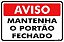 Placa Sinalização Pvc 20x30 - Mantenha Portão Fechado - Imagem 1