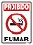 Placa Sinalização Pvc 15x20 - Proib. Fumar - Imagem 1