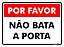 Placa Sinalização Pvc 15x20 - Não Bata Porta - Imagem 1