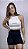 Shorts Trufado Preto e Branco Com Bolso Lateral - Imagem 1