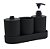 Conjunto 4PC p/ Banheiro de Bambu e PP Preto - Imagem 3