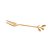 Conjunto 6 Talheres Aço Inox Leaves Dourado - Imagem 5