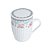 Caneca de Porcelana com Tampa e Filtro Verde e Branca 310ml - Imagem 2