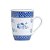 Caneca de Porcelana com Tampa e Filtrro Azul e Branca 310ml - Imagem 5
