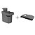 Dispenser Detergente 650ml com rodo de Pia Compacto Chumbo - Imagem 1