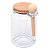 Pote De Vidro Redondo C/ Rolha E Colher Em Bambu 650ml - Imagem 4
