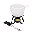 Kit Aparelho De Fondue Branco E Petisqueira 3 Divisórias - Imagem 2