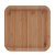 Kit 2 Bandejas Prato De Bambu Multiuso De Servir 17x17 - Imagem 2