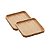 Kit 2 Bandejas Prato De Bambu Multiuso De Servir 17x17 - Imagem 1