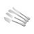 Conjunto 4  Facas para Queijo de Aço Inox Prateada Gourmet - Imagem 1