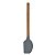 Kit 7 Utensílios Cozinha Silicone Cinza Cabo Madeira Acácia - Imagem 5