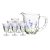 Cj Jarra 1,3l c 6 Taças 240ml Cristal Lavanda Hand Painting - Imagem 1