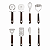 Kit Utensílios Cozinha 8 Peças Cabo Wood Inox Premium - Imagem 1