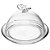 Prato para Doces Sobremesas com Tampa Butterfly 15x15x10 Cristal - Imagem 1