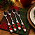 Jogo De Colheres Para Sobremesa Estampada Natal Com 4 Peças - Imagem 4