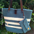 Bolsa Tote Canoa Azul Petróleo e Cru - Imagem 4