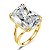 Anel aquamarine banhado a ouro clássico 925 sterling sliver rings para mulheres com pedra preciosa vintage de luxo - Imagem 1