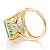 Anel aquamarine banhado a ouro clássico 925 sterling sliver rings para mulheres com pedra preciosa vintage de luxo - Imagem 9