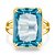 Anel aquamarine banhado a ouro clássico 925 sterling sliver rings para mulheres com pedra preciosa vintage de luxo - Imagem 10