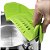 Coador de macarrão e legumes para panelas anti-derramamento de silicone universal clip-on pan pot 3 cores - Imagem 8