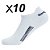 Kit 10 meias unissex de algodão respirável cano curto esportivas fibras resistentes duráveis - Imagem 9