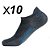 Kit 10 meias unissex de algodão respirável cano curto esportivas fibras resistentes duráveis - Imagem 7