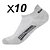 Kit 10 meias unissex de algodão respirável cano curto esportivas fibras resistentes duráveis - Imagem 10