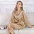 Conjunto de pijama feminino Homewear alto estilo luxo em seda de gelo monocromático - Imagem 6