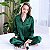 Conjunto de pijama feminino Homewear alto estilo luxo em seda de gelo monocromático - Imagem 7