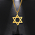 Colar estrela de Davi em aço inoxidável para Homens estilo judaico comprimento da corrente de 60 centímetros - Imagem 3