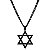 Colar estrela de Davi em aço inoxidável para Homens estilo judaico comprimento da corrente de 60 centímetros - Imagem 6