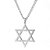 Colar estrela de Davi em aço inoxidável para Homens estilo judaico comprimento da corrente de 60 centímetros - Imagem 7