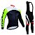 Conjunto de roupa esportiva ciclismo profissional para bicicleta uniforme MTB calça longa e casaco manga longa - Imagem 2