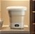 Mini máquina balde de lavar roupa dobrável viagem com modo inteligente de três velocidades 110V-240V - Imagem 9