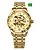 Relógio Masculino Olevs 9901 Automático Luxo Dourado Skeleton - 7 Cores - Imagem 1