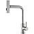 Torneira de Cozinha Ducha Extensível Monocomando Spin Aço Inox Escovado - Imagem 1