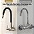 Torneira de Parede Flexível Saída Dupla Double Flex Inox Escovado Maquina de Lavar Lava Louças Purificador - Imagem 7