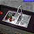 Cuba Gourmet Dupla Retangular com Acessórios em Aço Inox Escovado 78x48x22cm - Imagem 3